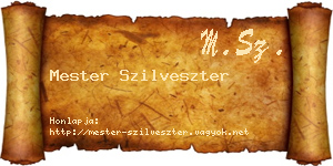 Mester Szilveszter névjegykártya