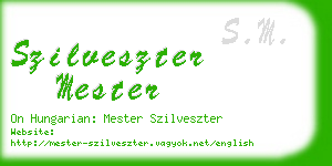 szilveszter mester business card